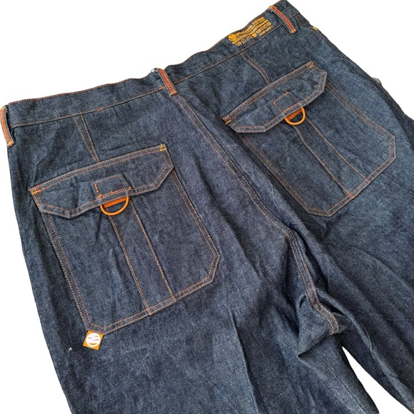 Maurice Malone Vintage MoJo Jeans Baggy Wide Leg Jorts Y2K Jnco Evisu Loose Fit - Picture 12 of 12